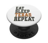 Funny Eat Sleep Texas Repeat, Great State of Texas Souvenir PopSockets PopGrip Adesivo