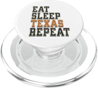 Funny Eat Sleep Texas Repeat, Great State of Texas Souvenir PopSockets PopGrip per MagSafe