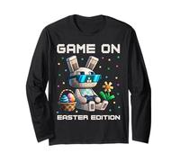 Funny Egg Hunt Gaming Ragazzi Ragazze Easter Bunny Video Gioco On Maglia a Manica