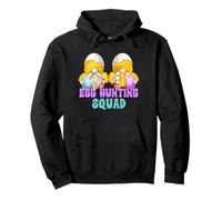 Funny Egg Hunting Squad for Women Mini Easter Chick Gnomes Felpa con Cappuccio