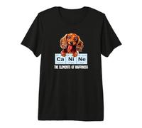 Funny Elements of Happiness Long Haired Dachshund Lover Maglietta Premium