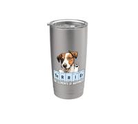 Funny Elements Of Happiness Parson Russell Terrier Dog Lover Bicchiere termico in acciaio inox doppia parete