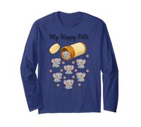 Funny Elephant My Happy Pills Animal Lover Ragazzi Ragazze Bambini Maglia a Manica