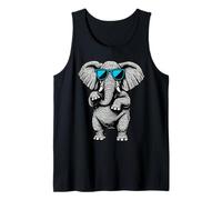 Funny Elephant With Sunglasses Cute African Animals Humor Canotta