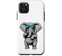 Funny Elephant With Sunglasses Cute African Animals Humor Custodia per iPhone 11 Pro Max