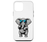 Funny Elephant With Sunglasses Cute African Animals Humor Custodia per iPhone 12 mini