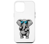 Funny Elephant With Sunglasses Cute African Animals Humor Custodia per iPhone 12 Pro Max