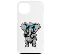 Funny Elephant With Sunglasses Cute African Animals Humor Custodia per iPhone 13
