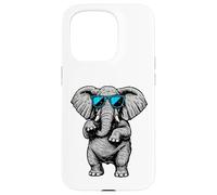 Funny Elephant With Sunglasses Cute African Animals Humor Custodia per iPhone 15 Pro