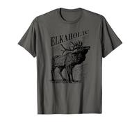 Funny Elk Hunting - Elkaholic for Hunters Maglietta