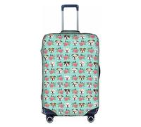 Funny English Travel Dog - Copertura protettiva per valigia, elastica, resistente ai graffi, varie dimensioni, bianco, grande, bianco, L