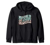 Funny EV Owner My Car Is Just A Battery On Wheels Felpa con Cappuccio