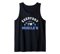 Funny Everyday I'm Muscle'n Weightlifting Pun Gym Canotta