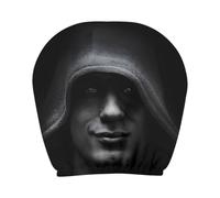 Funny Face Car Pillowcãse, Elastic Printed Stretch Fit Cover For Car eadrests And Seats, Humorous Automotive Interior Decor, Easy To Install Anđ Machine Washable