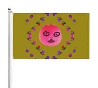 Funny Face Peach - Bandiera a doppia faccia da 0,9 x 1,5 m, bandiera da giardino in poliestere a triplo strato, 9 x 1,5 m