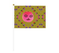 Funny Face Peach - Bandiere palmari, 14 x 20,8 cm, confezione da 10