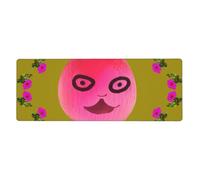 Funny Face Peach Mouse Pad 30 x 80 cm Base antiscivolo per tastiera, mouse e laptop RGB, adatto per giochi e ufficio.