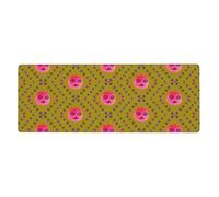 Funny Face Peach Tappetino per mouse 30 x 80 cm. Tappetino per mouse XXL esteso, 80 x 30 cm Tappetino da scrivania da gioco