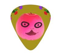 Funny Face Peach Wzywhj Prints - Plettri per chitarra addominale, 12 pezzi, facili da impugnare, per basso, ukulele, chitarra acustica o elettrica