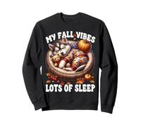 Funny Fall Saying for Husky Dad And Husky Mom Autumn Sleep Felpa