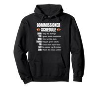 Funny Fantasy Football Commissioner Schedule Draft Day Felpa con Cappuccio