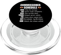 Funny Fantasy Football Commissioner Schedule Draft Day PopSockets PopGrip per MagSafe