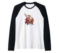 Funny Fantasy World - Babbo Natale con Spada Medievale Maglia con Maniche Raglan
