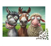 Funny Farm Animals_2 Puzzle 1000 Pezzi Adulti E Bambini Intrattenimento Creativo Puzzle Molto Difficile Decorazione Murale Stimolo Cognitivo Cartone Riciclato 52x38cm/1000pcs