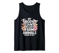 Funny Farm Animals Body Count Sarcastico Detto Canotta