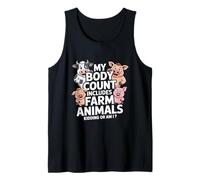 Funny Farm Animals Body Count Sarcastico Detto Canotta