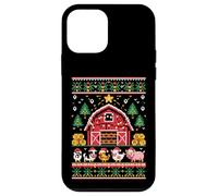 Funny Farm Ornamenti di Natale Brutto Maglione di Natale Agricoltore Custodia per iPhone 12 mini