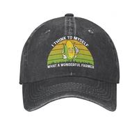 Funny Farmer Hat for Women - Graphic Baseball Cap with 'What a Wonderful World' Design