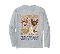 Funny Farming Chickens Gardening Henopause Women Maglia a Manica