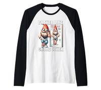 Funny Fathers Day Gnome For Bodybuilder Fitness Dad Saying Maglia con Maniche Raglan