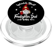 Funny Fathers Day Gnome To Firefighter And Best Fireman Dad PopSockets PopGrip per MagSafe