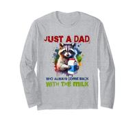 Funny Father's Just a dad who always returned with the Milk Maglia a Manica