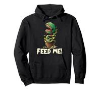 Funny Feed Me Always Hungry Venus Fly Trap Camicia Halloween Felpa con Cappuccio