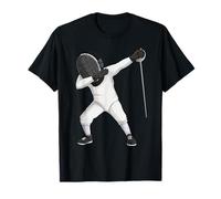 Funny fencing dabbing boy girl fencer sport kids men women Maglietta