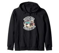 Funny Ferret Dooking My Way Through Life Cartoon Felpa con Cappuccio