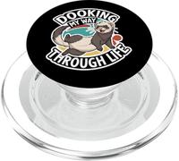 Funny Ferret Dooking My Way Through Life Cartoon PopSockets PopGrip per MagSafe