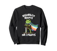 Funny Fight Until Disability Rights Medieval Frog Meme Felpa