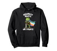 Funny Fight Until Disability Rights Medieval Frog Meme Felpa con Cappuccio