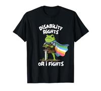 Funny Fight Until Disability Rights Medieval Frog Meme Maglietta