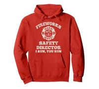 Funny Fireworks Safety Director Firefighter America Red Pyro Felpa con Cappuccio