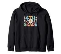 Funny First Day of School 4th Fourth Grade Felpa con Cappuccio