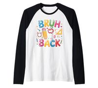 Funny First Day of School 5th Fifth Grade Bruh We Back Maglia con Maniche Raglan
