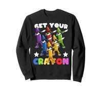 Funny First Day of School Get Your Crayon Dabbing Crayons Felpa
