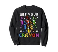 Funny First Day of School Get Your Crayon Dabbing Crayons Felpa