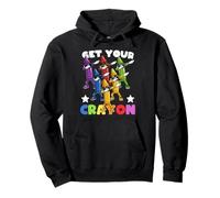 Funny First Day of School Get Your Crayon Dabbing Crayons Felpa con Cappuccio