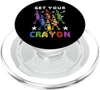 Funny First Day Of School Get Your Crayon Dabbing Crayons PopSockets PopGrip per MagSafe